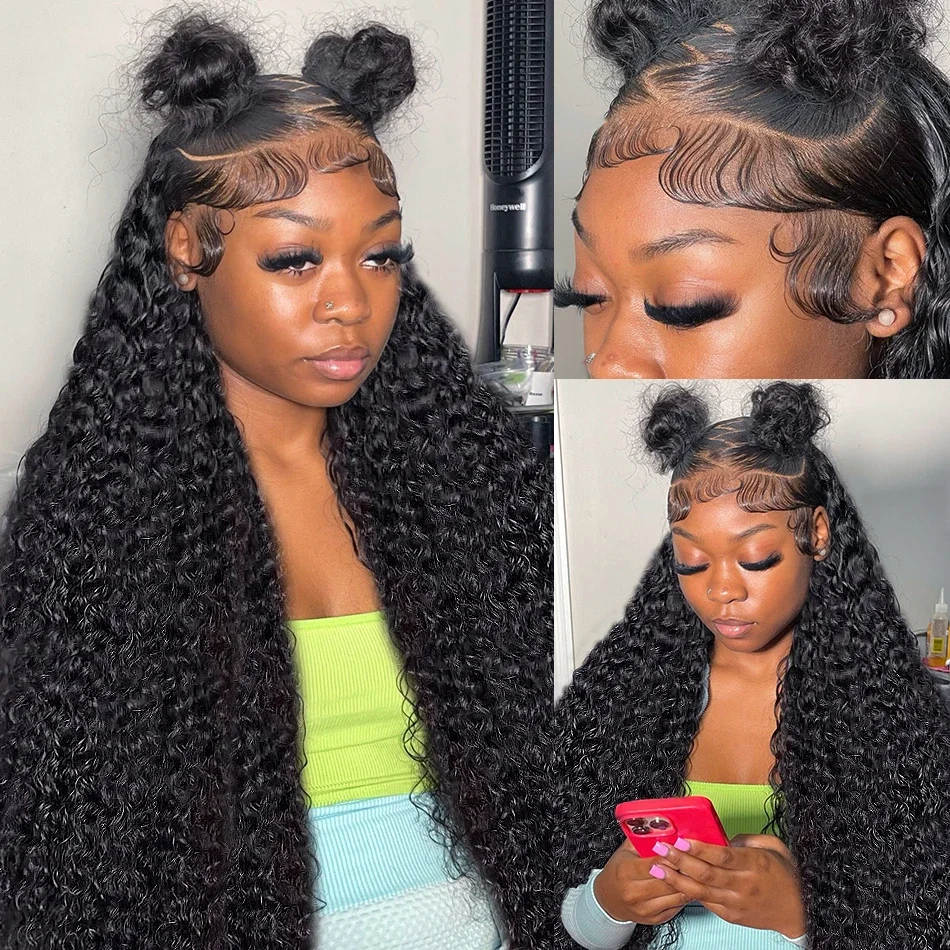 Free shipping 360 Frontal 28 30 Inch Water Wave 13x6 Lace Front Wig Human Hair Wigs Deep Curly Glueless Virgin Brazilian 180% Density