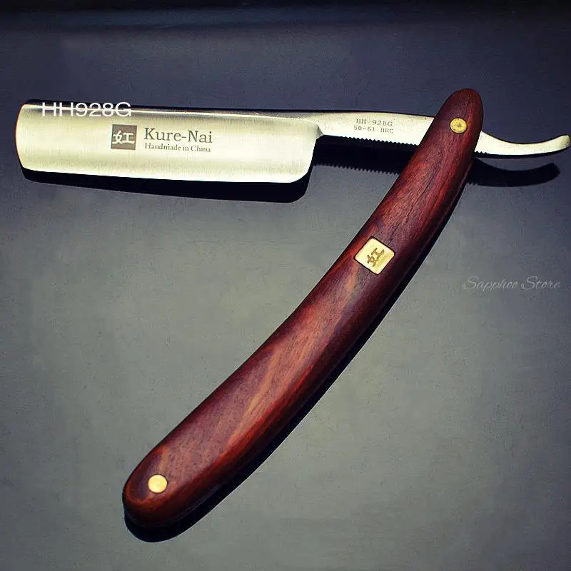 S45C Carbon Steel Straight Razor Barber Shop Sandalwood Handle Razors For Male Shaving Knife mens Safety Shaver Razors G1120 240314
