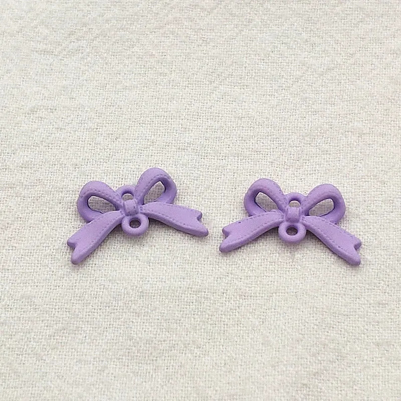Arrival 20x12mm 100pcs Zinc Alloy Connector Bows Charm For Handmade NecklaceEarrings DIY Parts Jewelry Findings Components 240309