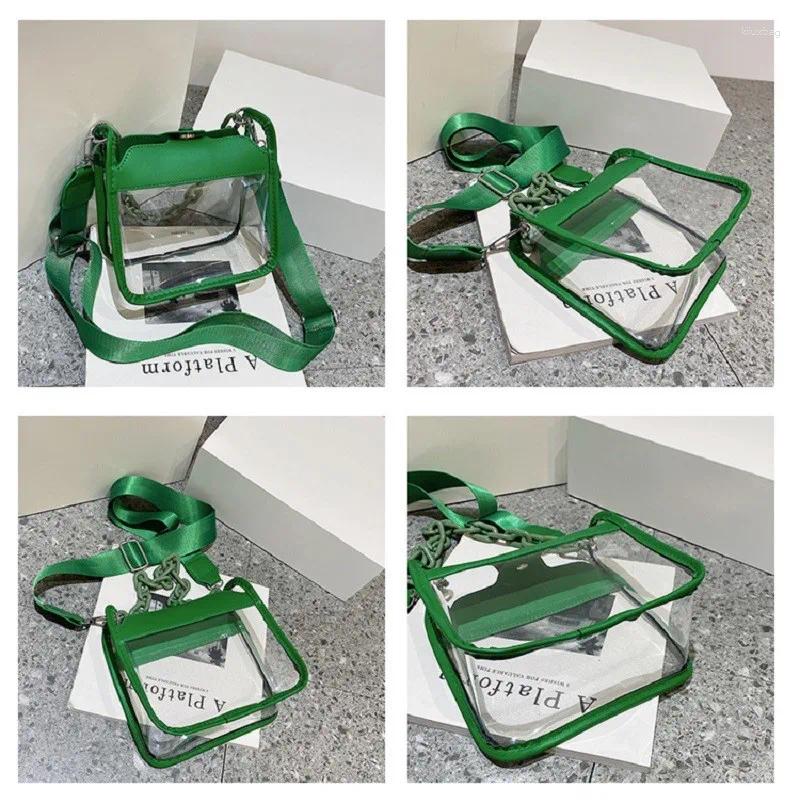 Shoulder Bags 2025 Summer Women Clear Transparent Crossbody Bag Female Jelly Handbags And Purses Acrylic Chain Square Bolsos
