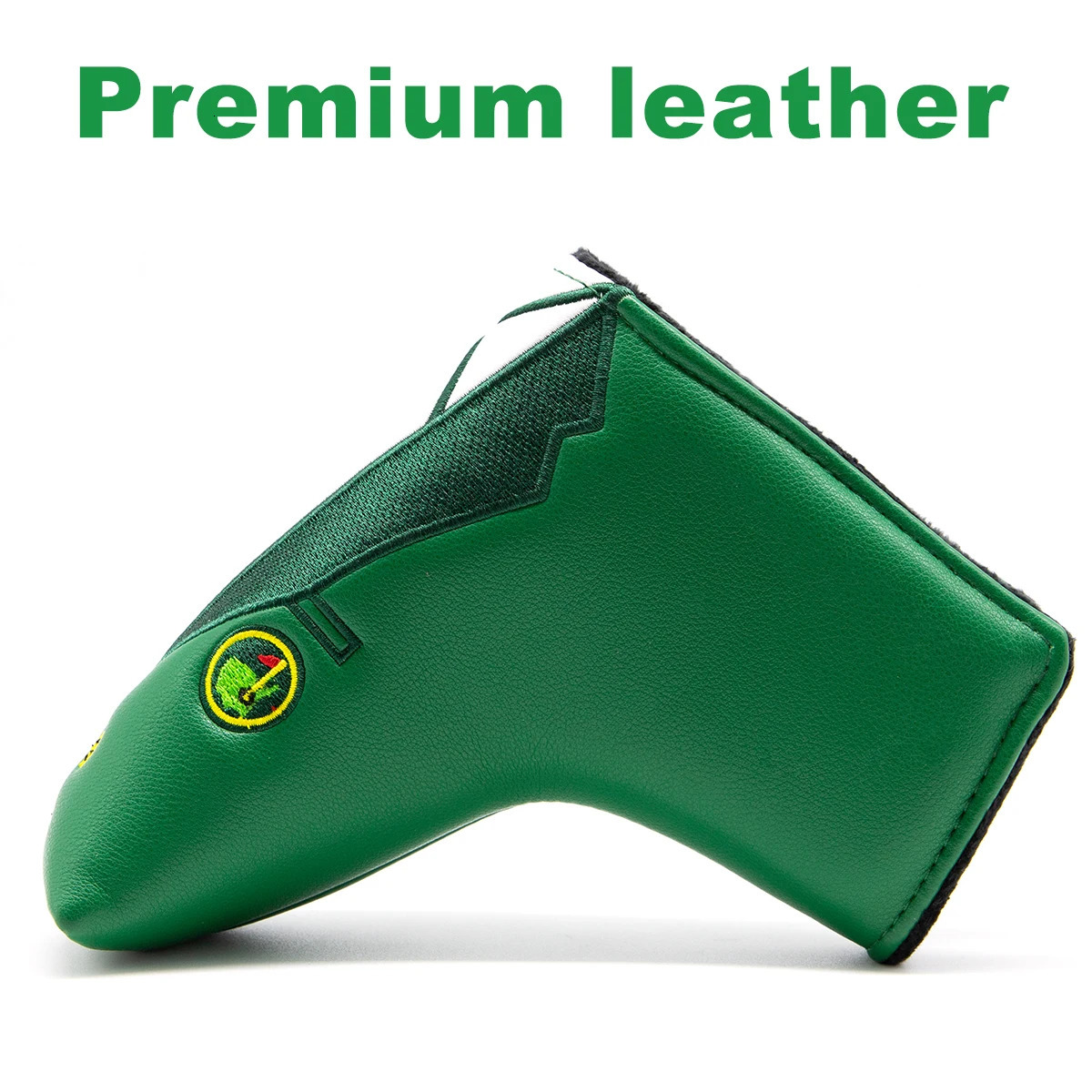Green Jacket Putter Cover Waterproof Golf Club Head Covers Premium Leather Magnetic Putter Headcover Blade Golf Accessories 240312