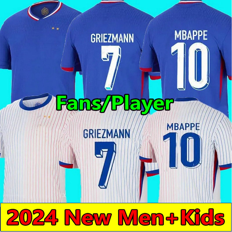 2024 MBAPPE GRIEZMANN Soccer Jerseys 24 25 Fans Player DEMBELE THURAM GIROUD ZAIRE-EMERY CAMAVINGA KOLO MUANI maillots de football shirt men kids set S-4XL