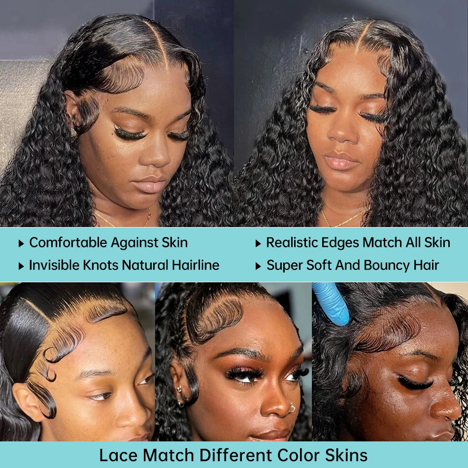 Free shipping 360 Frontal 28 30 Inch Water Wave 13x6 Lace Front Wig Human Hair Wigs Deep Curly Glueless Virgin Brazilian 180% Density