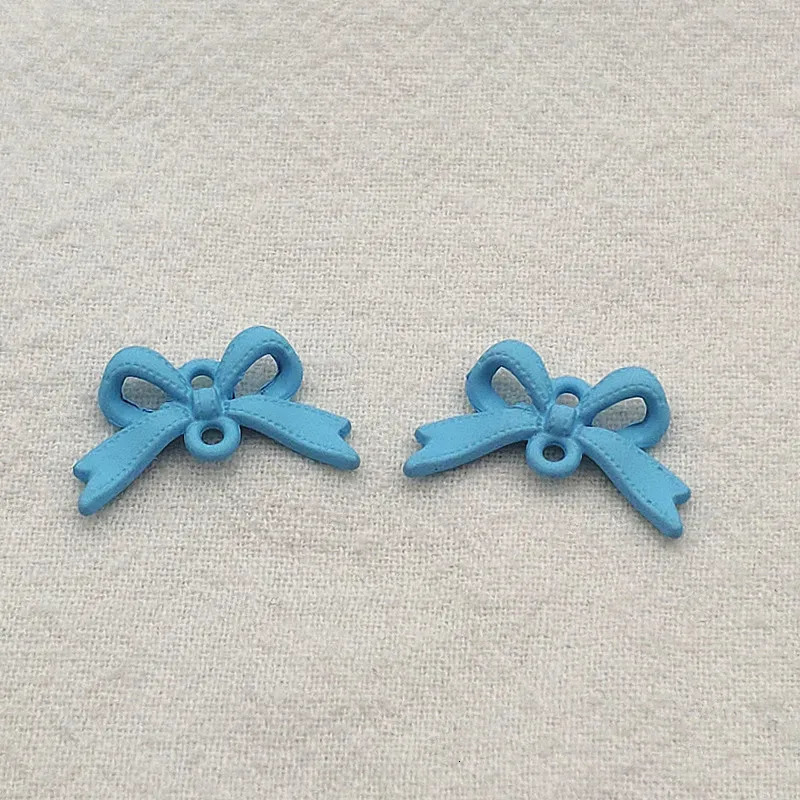 Arrival 20x12mm 100pcs Zinc Alloy Connector Bows Charm For Handmade NecklaceEarrings DIY Parts Jewelry Findings Components 240309