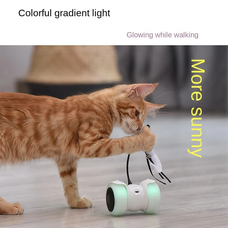 Automatic Remote Control Sensor Cat Toys Interactive Smart Robotic Electronic Feather Teaser Self-Playing USB Rechargeable Kitte 240315