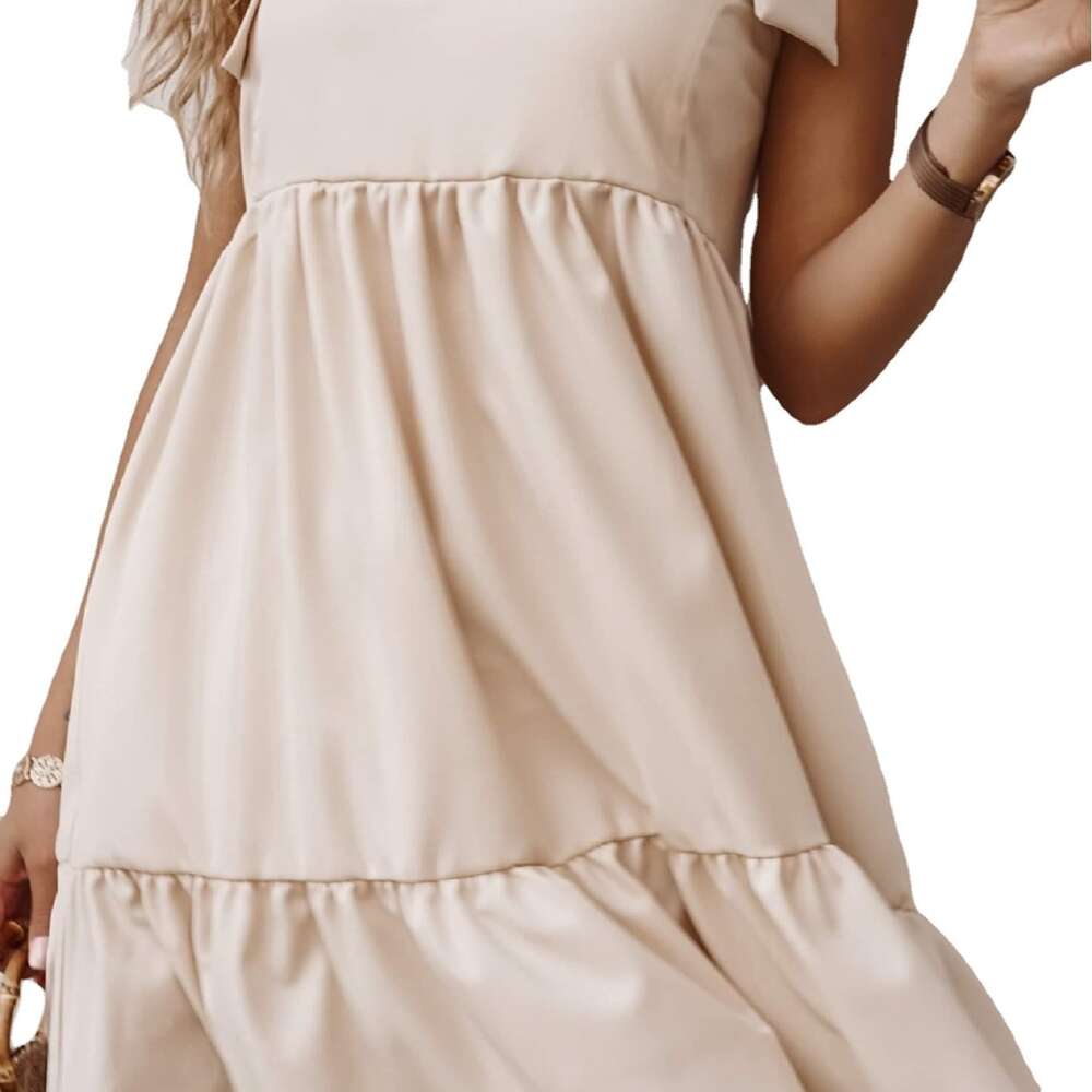 2024 Summer New Solid Color V-neck Dress