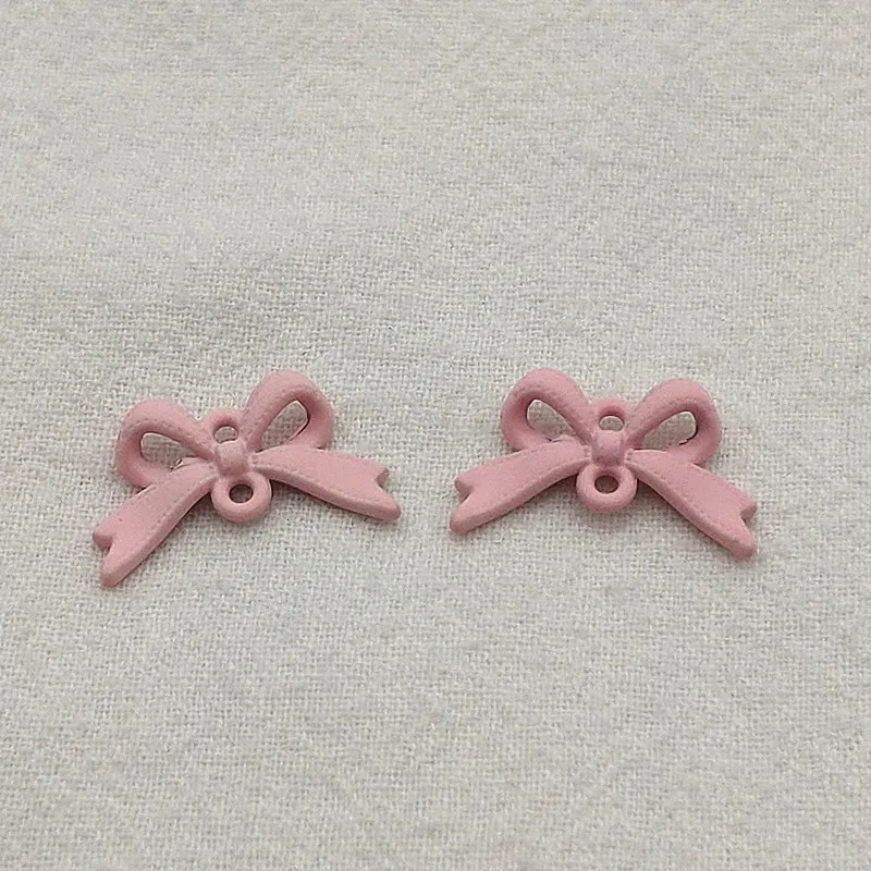 Arrival 20x12mm 100pcs Zinc Alloy Connector Bows Charm For Handmade NecklaceEarrings DIY Parts Jewelry Findings Components 240309