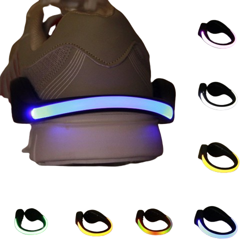 LED Luminous Shoe Clip Light Novelty Lighting Outdoor Running cycling Bicycle RGB Safety Night Lights Warn lamp Glowing zapato cic
