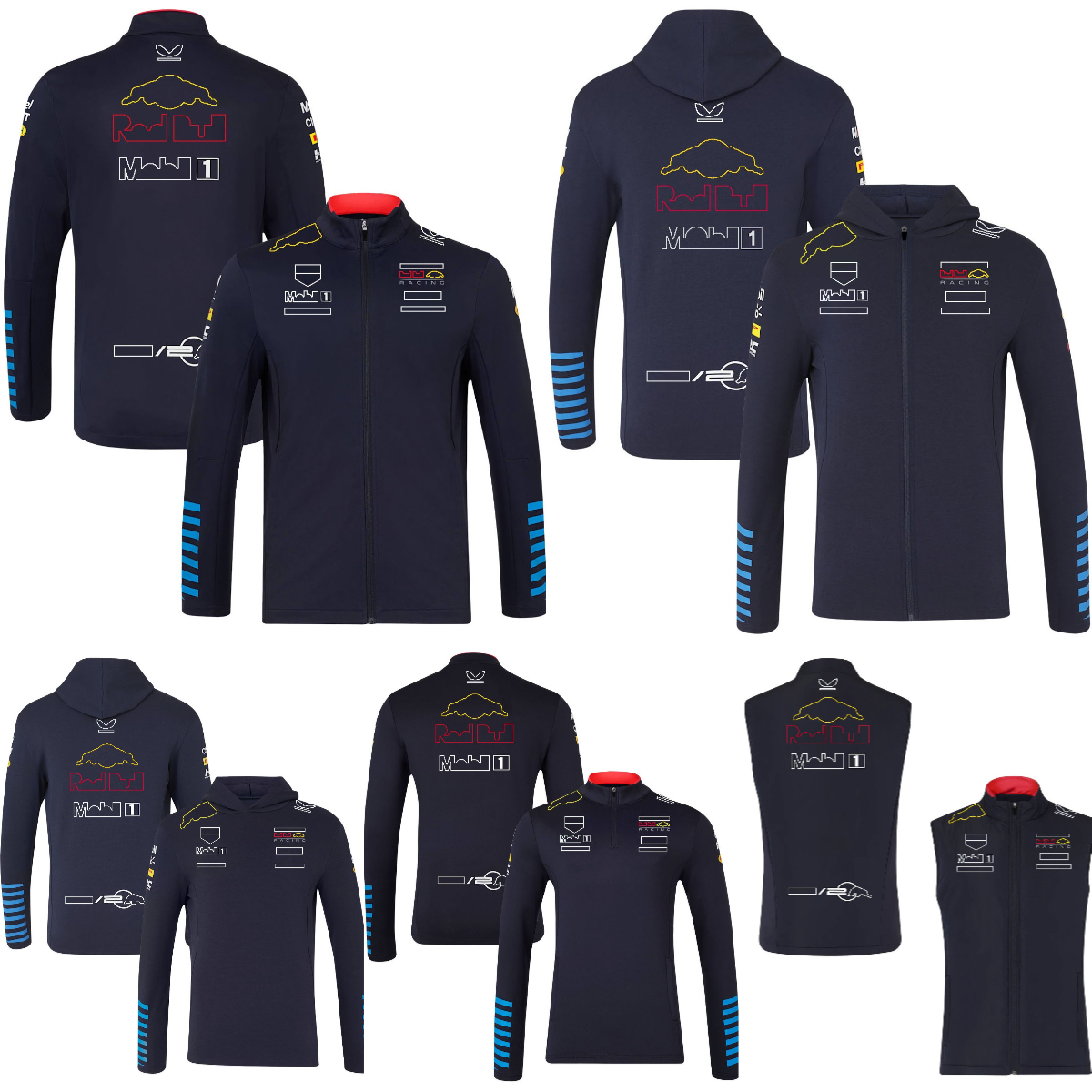 2024 F1 Team Formula 1 Racing Full-length Zip Driver Fans Half-Zip Sweatshirt Men's Windproof Jacket Pullover Hoodie free shipping