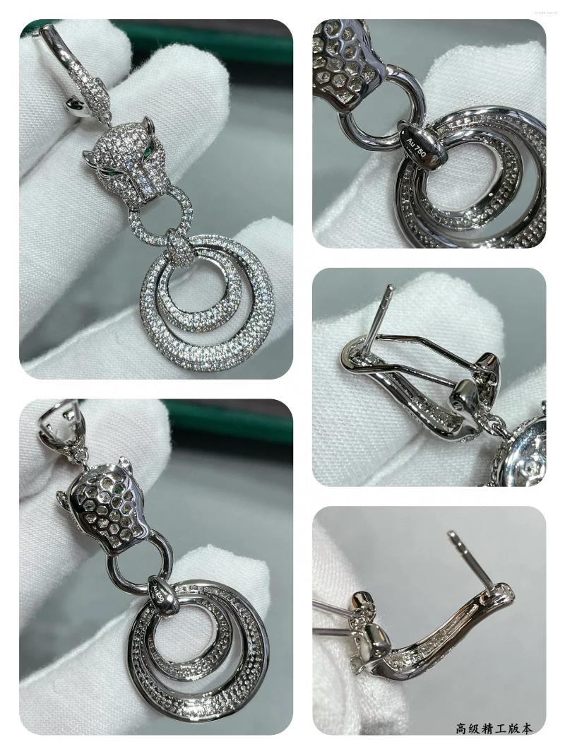 Stud Earrings Brand Vintage Jungle Leopard For Women Luxury Jewelry Fashion Designer Eardrop 925 Sliver Lady Clip