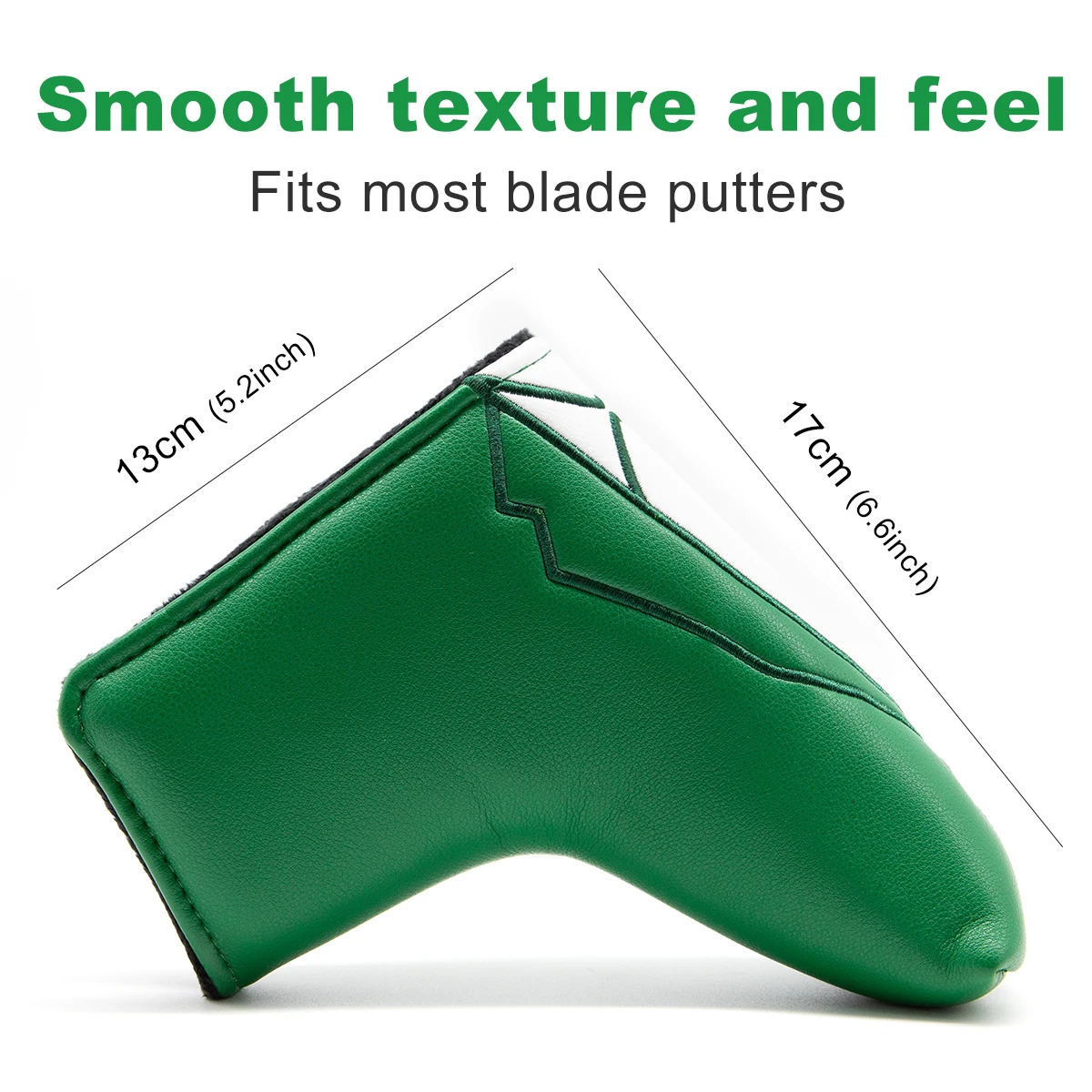 Green Jacket Putter Cover Waterproof Golf Club Head Covers Premium Leather Magnetic Putter Headcover Blade Golf Accessories 240312