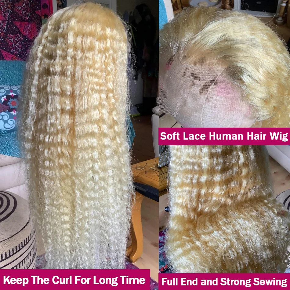 Free shipping Peruvian 613 Short Water Wave Bob 13x4 Lace Front Wigs Wet and Wavy Honey Blonde Silaton Human Hair Wig for Women Pre Plucked