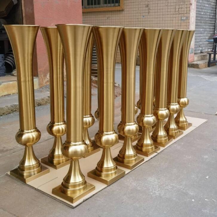 100cm height flower vase gold metal candle holder candle stand wedding centerpiece event party road lead home decor
