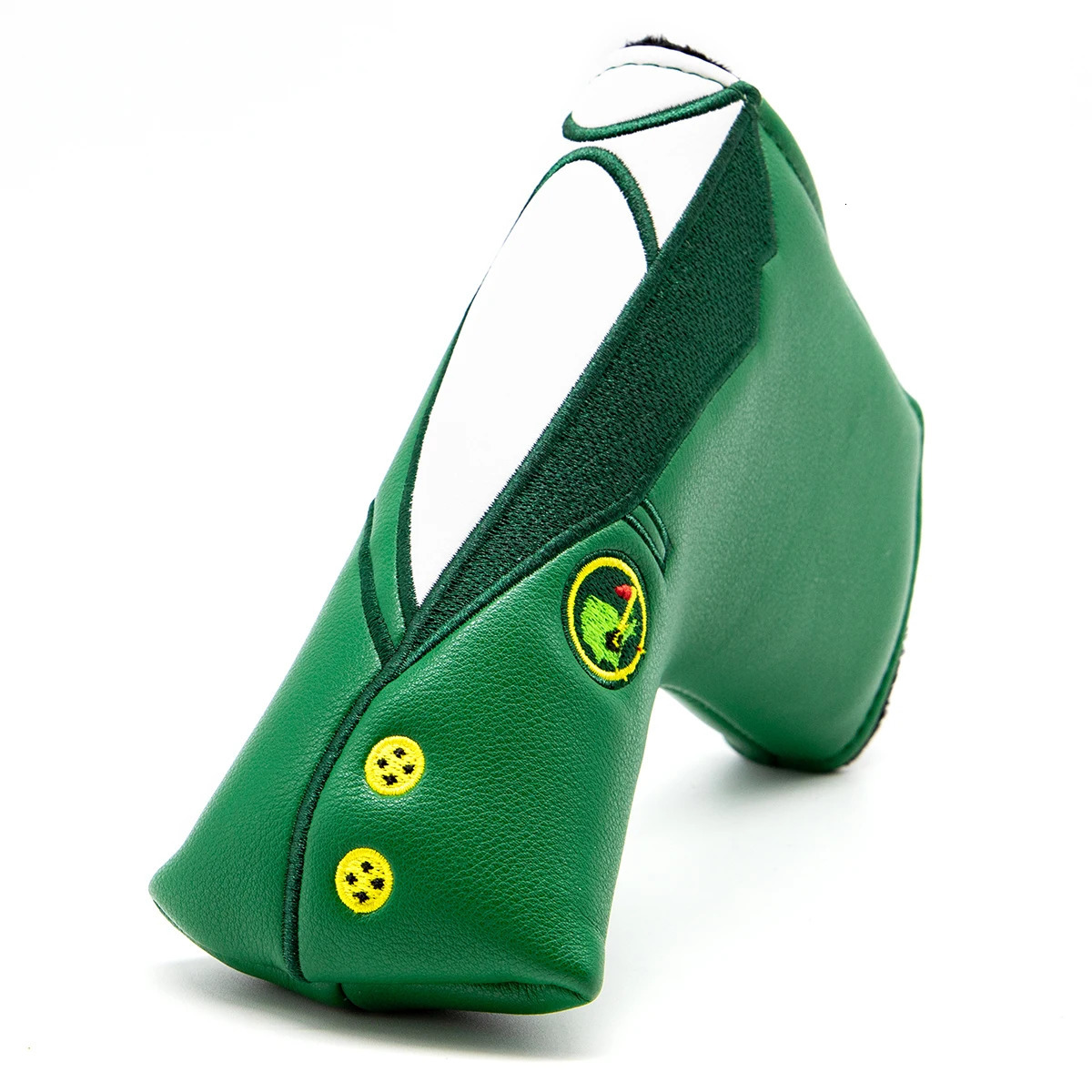 Green Jacket Putter Cover Waterproof Golf Club Head Covers Premium Leather Magnetic Putter Headcover Blade Golf Accessories 240312
