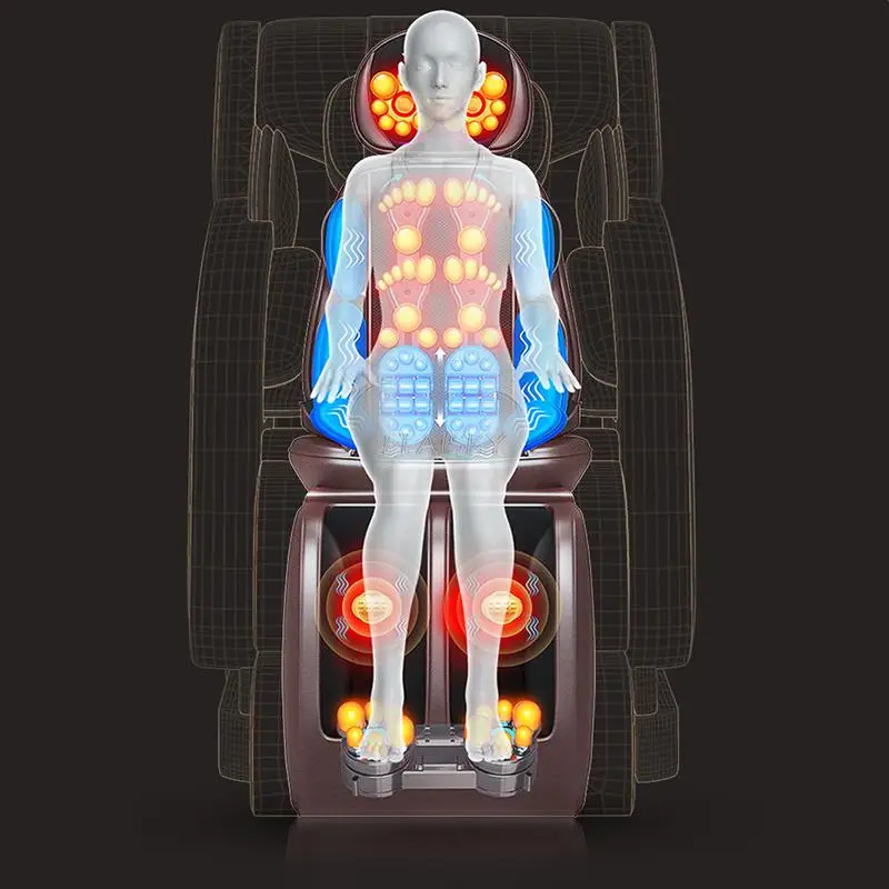 Electric Full Body Massage Chair Neck Back Waist Cushion Heating Vibrate Massaging Pad Seat Sofa Relaxation For 110220V 240309