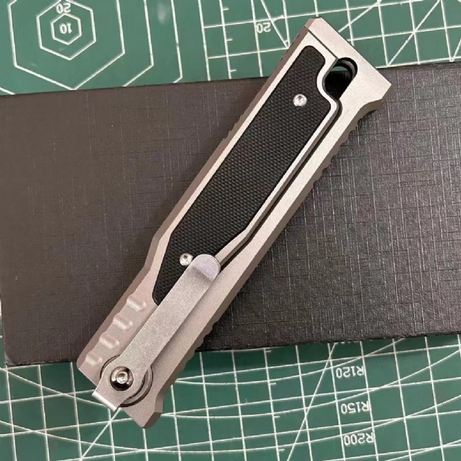 JUFULE Made Carry Knife D2 Drop Blade Aluminium + G10 Handle Tactical Fishing Pocket Camp Hunt Outdoor EDC Utility Folding Tools