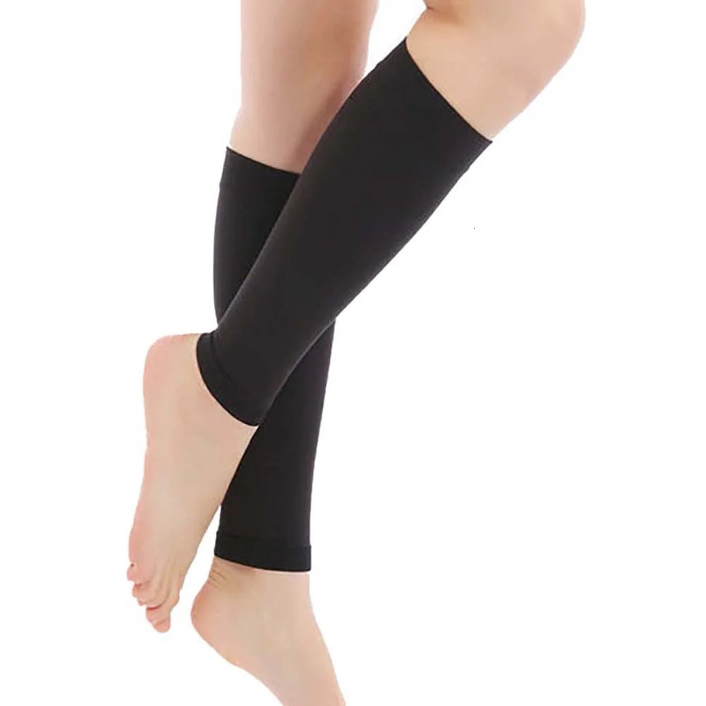 1Pair Varicose Vein Fatigue Relief Leg Warmer Compression Calf Sleeve Sock Long Stocking Elastic Leg Support Leg Shin Sock 240319