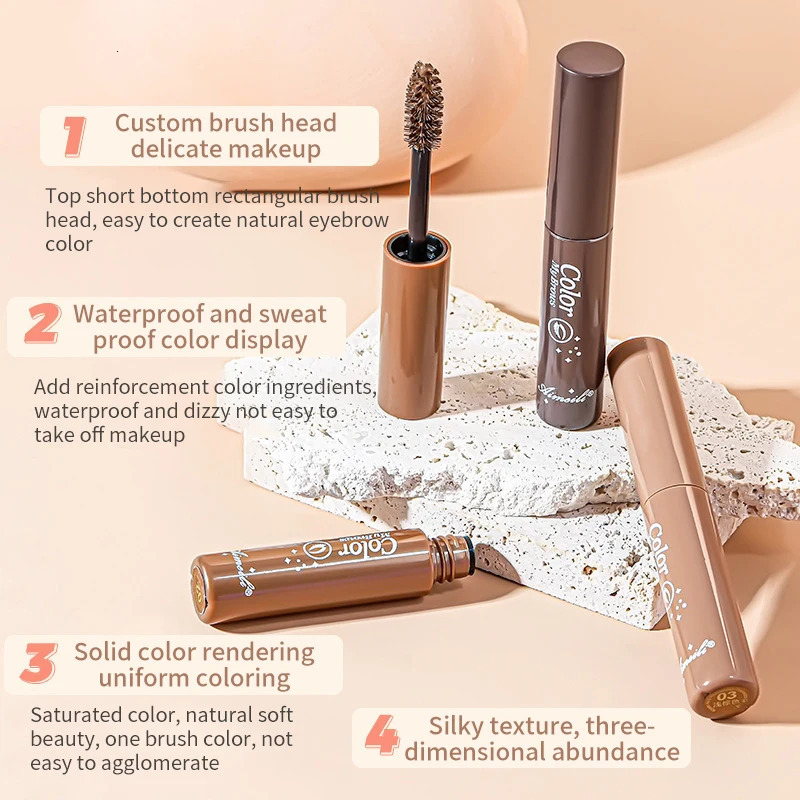 Sdattor Natural 3D Dyeing Eyebrow Cream Waterproof Not Smudge Eyebrow Cream Does Not Take Off Makeup Dark Brown Maquillaje Cosme 240321