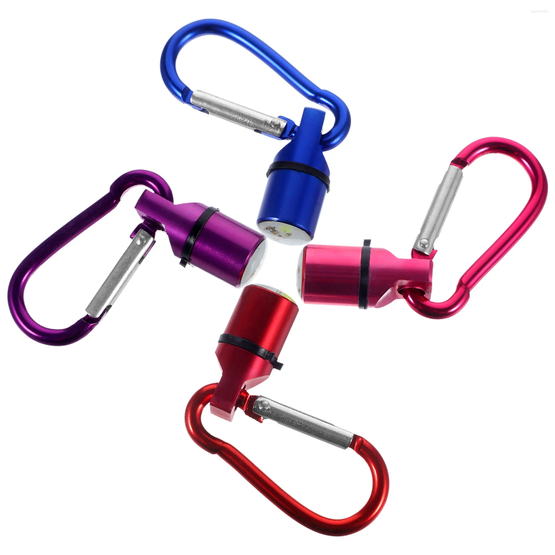 Dog Collars Dog Collars 4Pc Portable Aluminum Pet Cat Puppy LED Flashing Blinker Light Safety Collar Tag (Red Blue Purple Pink) H250219