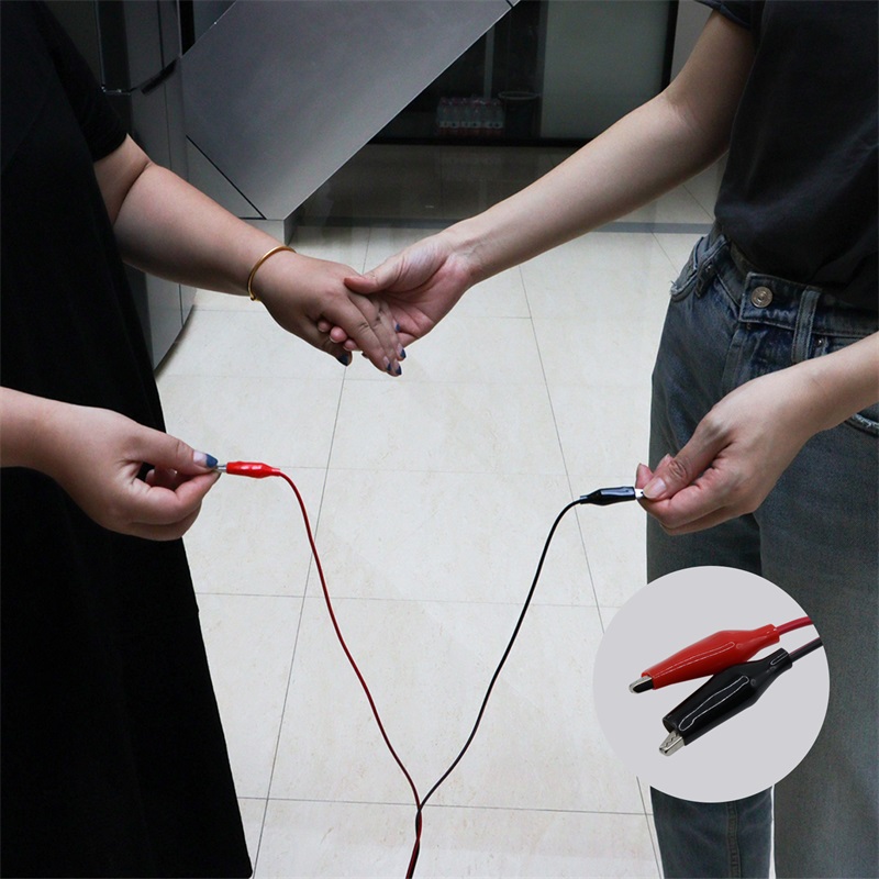 Human Circuit Prop Real Life Escape Room Game Hold Hands to Open 12V Magnet Lock in Chamber Room