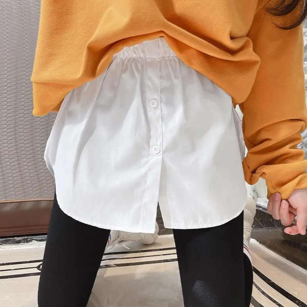 2024 Fart Curtain Hem Winter Folding Wear with Oversized Sweater Underlay, Fake Shirt, Bottom Cover Short Skirt