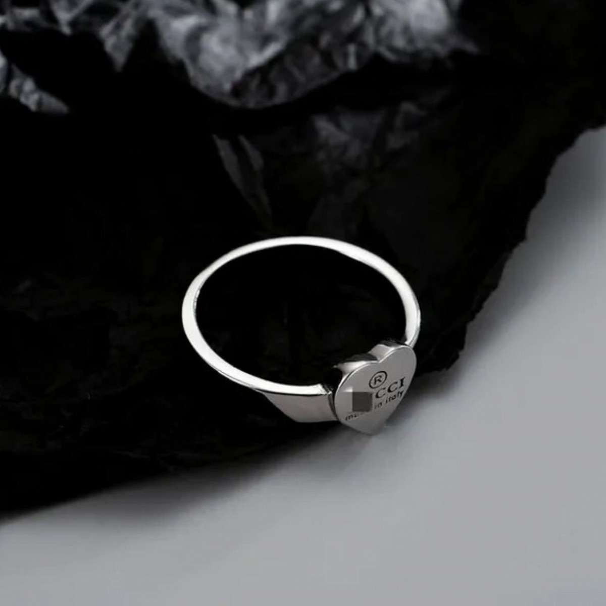 Never fade Original designer heart G Ring 18K gold silver rose black white 316L stainless steel letter Rings Women men logo engrave wedding Jewelry Party Gifts 6 7 8 9