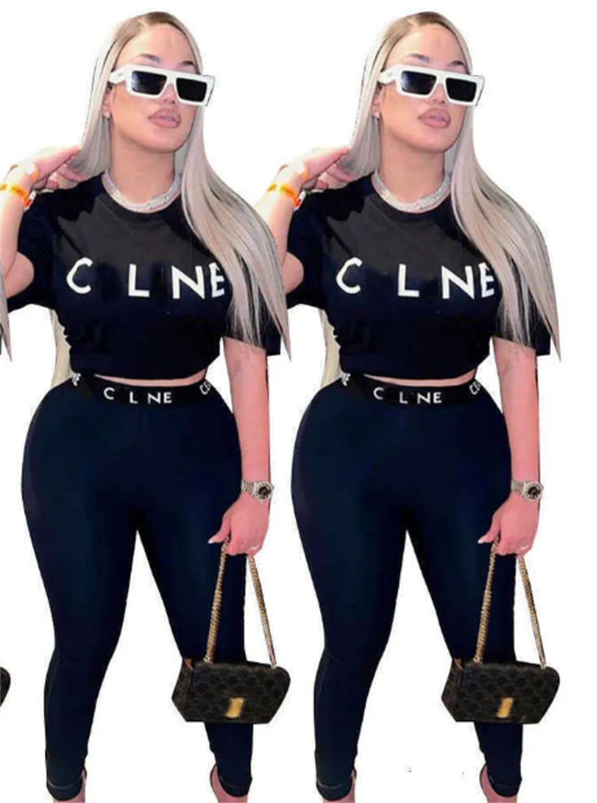 Brand Womens jogger suits Causal Sporting Tracksuits Short Sleeve Shirts pants set Yoja vest Crops trousers fitness Sexy Two Piece Sets Jogging Sweate