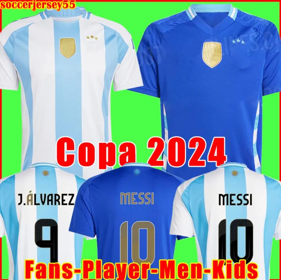 2024 Argentina MESSIS Soccer Jerseys 2024/2025 Copa America Cup DE PAUL J.ALVAREZ DI MARIA Shirt CORREA DYBALA L.MARTINEZ ROMERO MAC ALLISTER Football Uniform
