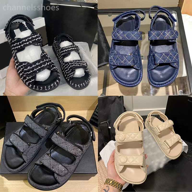 Slipper designer sandal summer beach women sandals Outdoor Shoes designer shoes channel sandals casual shoes Plate-forme sandals famous designer women mens shoes