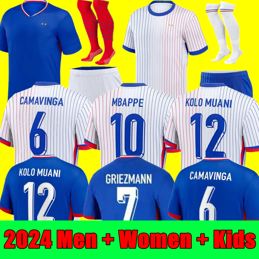 finals Maillots de football 2024 Soccer Jersey BENZEMA Football shirts MBAPPE GRIEZMANN kit shirt Men Women kids TCHOUAMENI Frances DEMBELE GIROUD