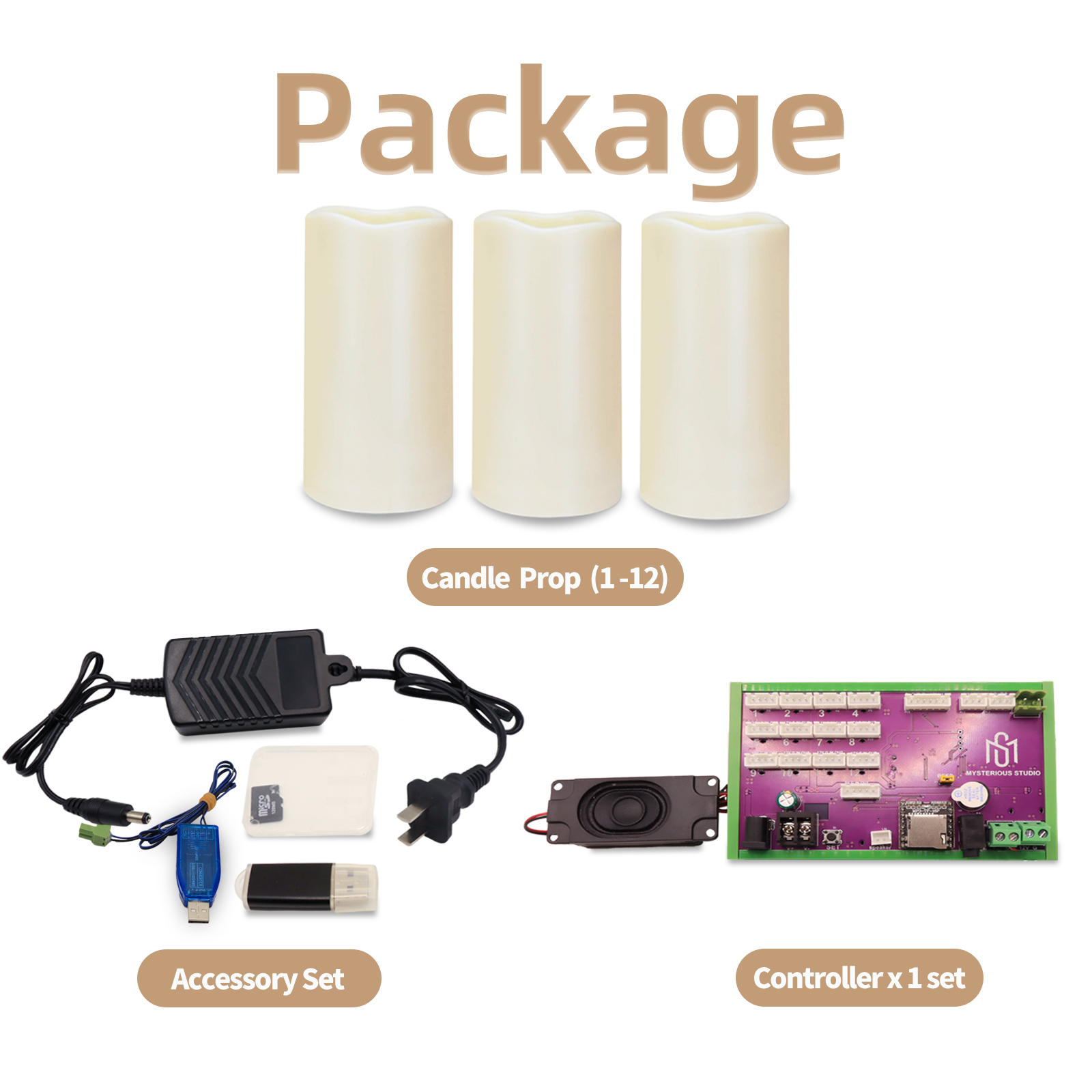 Secret room escape game mechanism props Electronic puzzle 1987 mysterious studio Sequential blow bright version candle order