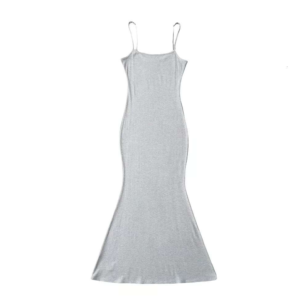 Sweet and Spicy Sexy Sleeveless Waist Strap Dress for Women Summer Pure Desire Style Charm Fish Tail Mid Length Wrapped Hip Skirt