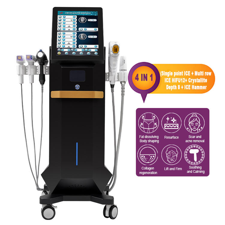 2024 Hifu Face Beauty Machine Face Lifting Skin Tightening Vertical 4 In 1 Hifu Latest Machine Skin Rejuvenation Face And Body