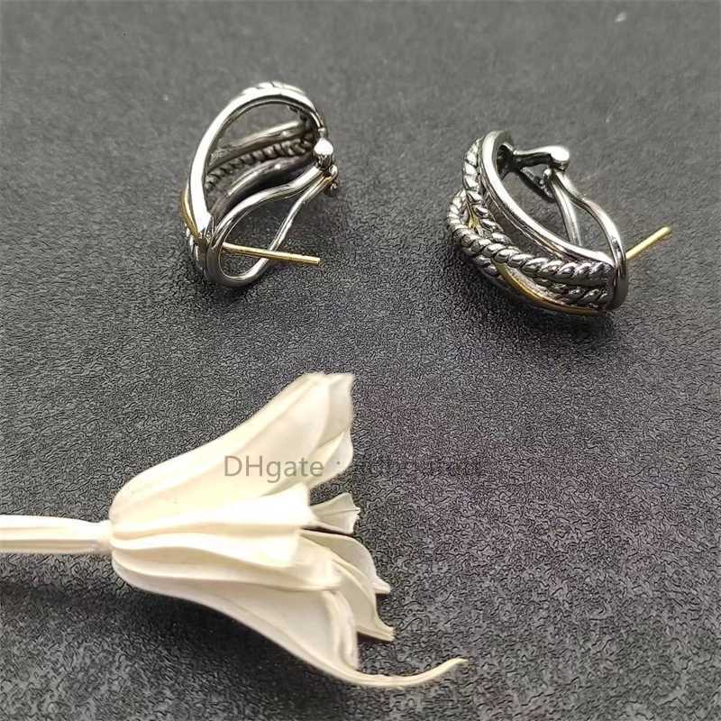 Drop Designer Earrings Hiphop Punk Metal Twist Stud Earring for Women Water Ball Gold Silver Color Female Twine Ear Luxury Jewelry Gift Brincos Trendy orecchini