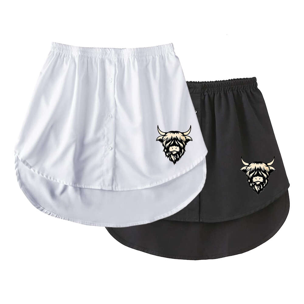 Half-length Short Skirt with Covering and Small Buttocks Curtain for Women's Versatile Decorative Sweaters, Fake Shirt at the Bottom, Anti Glare 