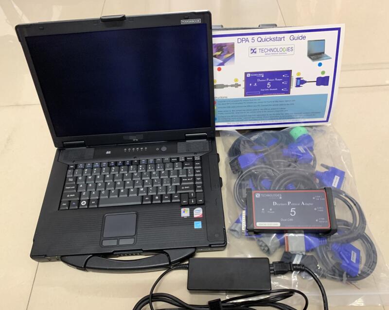 Ready to Use Dearborn Protocol Adapter DPA5 Truck Tool with 480G SSD CF52 I5 4G Diagnostic Tool for Heavy Duty Trucks