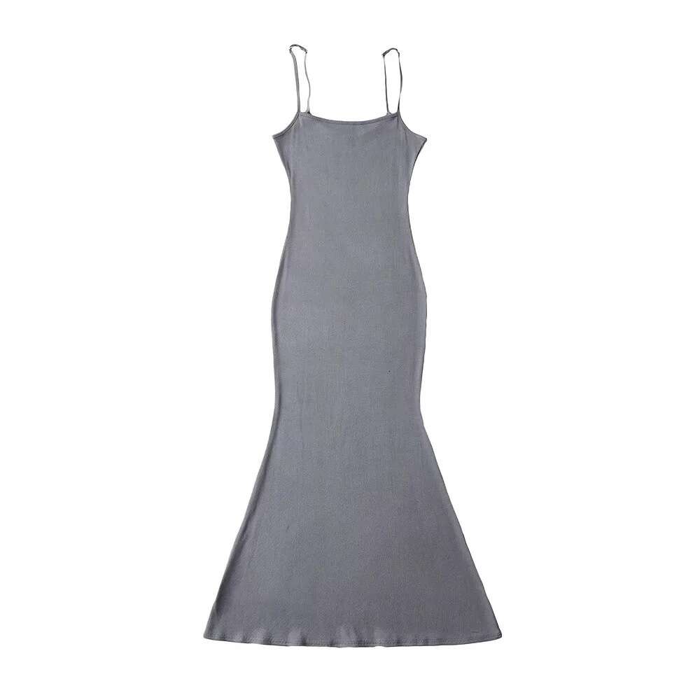 Sweet and Spicy Sexy Sleeveless Waist Strap Dress for Women Summer Pure Desire Style Charm Fish Tail Mid Length Wrapped Hip Skirt