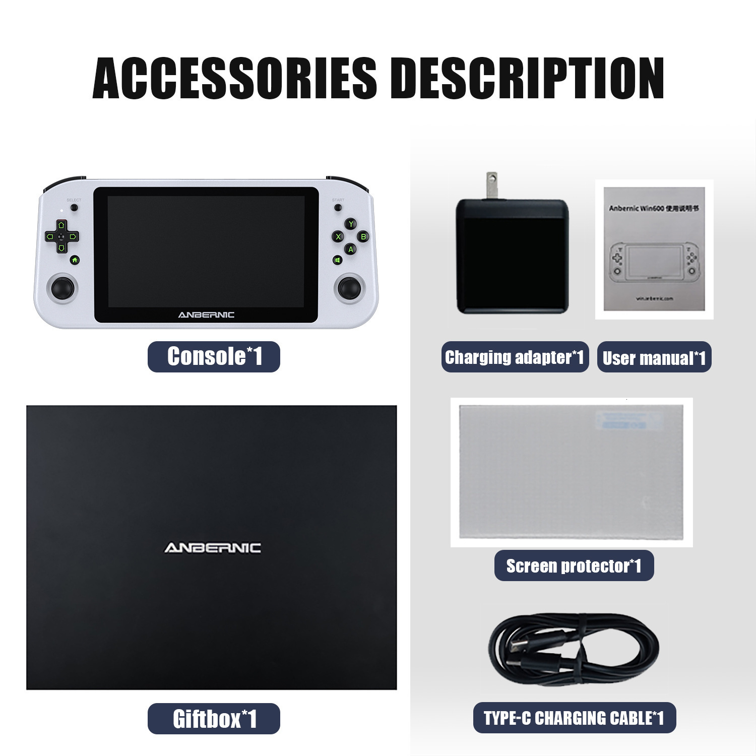 Portable Game Players Anbernic Win600 Handheld Console 5 94 INCH PC Pocket Mini Laptop Win10 Steam OS System 3050e 3020e Steam Deck 230816
