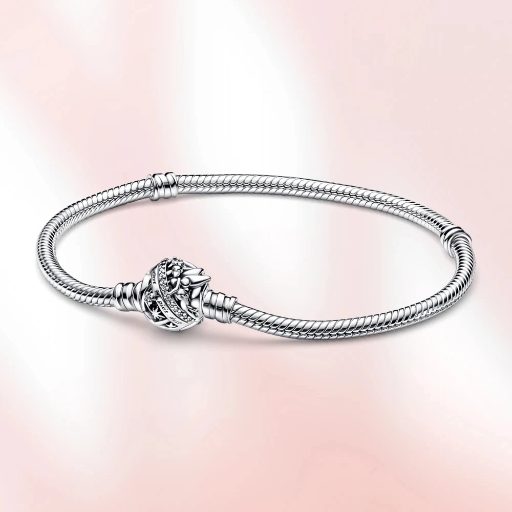 925 Sterling Silver Heart and crown Clip Bracelet Fits S925 Charms beads Bracelet Pendant Diy Beads for Women Jewelry Fine Accessory Gift