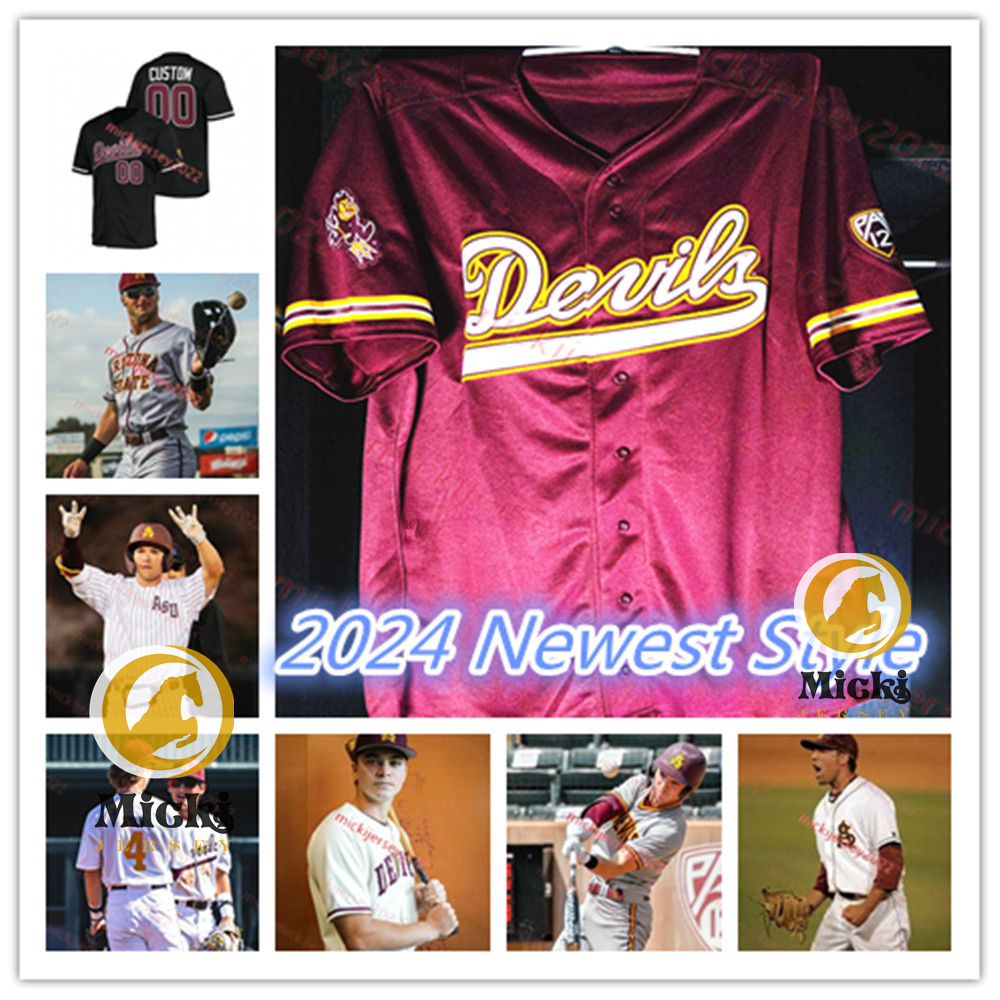 Spencer Torkelson Arizona State Baseball Jersey Kade Higgins Michael Brueser Christian Bodlovich Bronson Balholm Jaden Rashada Arizona State Sun Devils Jerseys