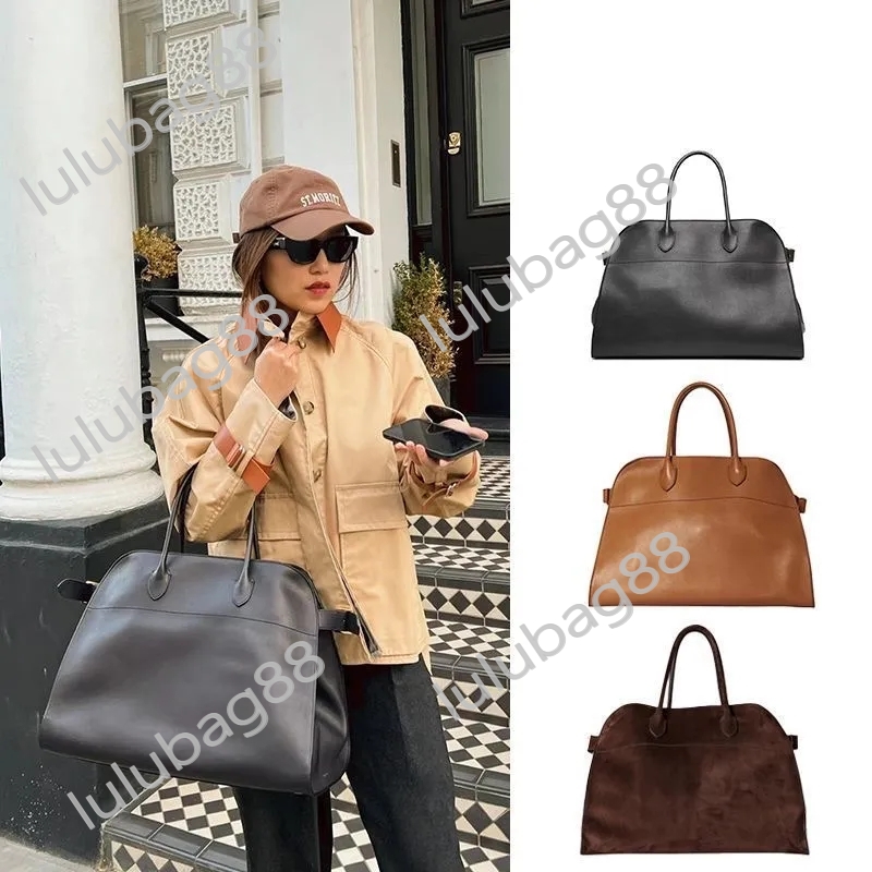 Margaux 15 17 handbag designer bag simple tote bag exclusive soft suede genuine leather luxury bags large shoulder bag capacity high quality xb102