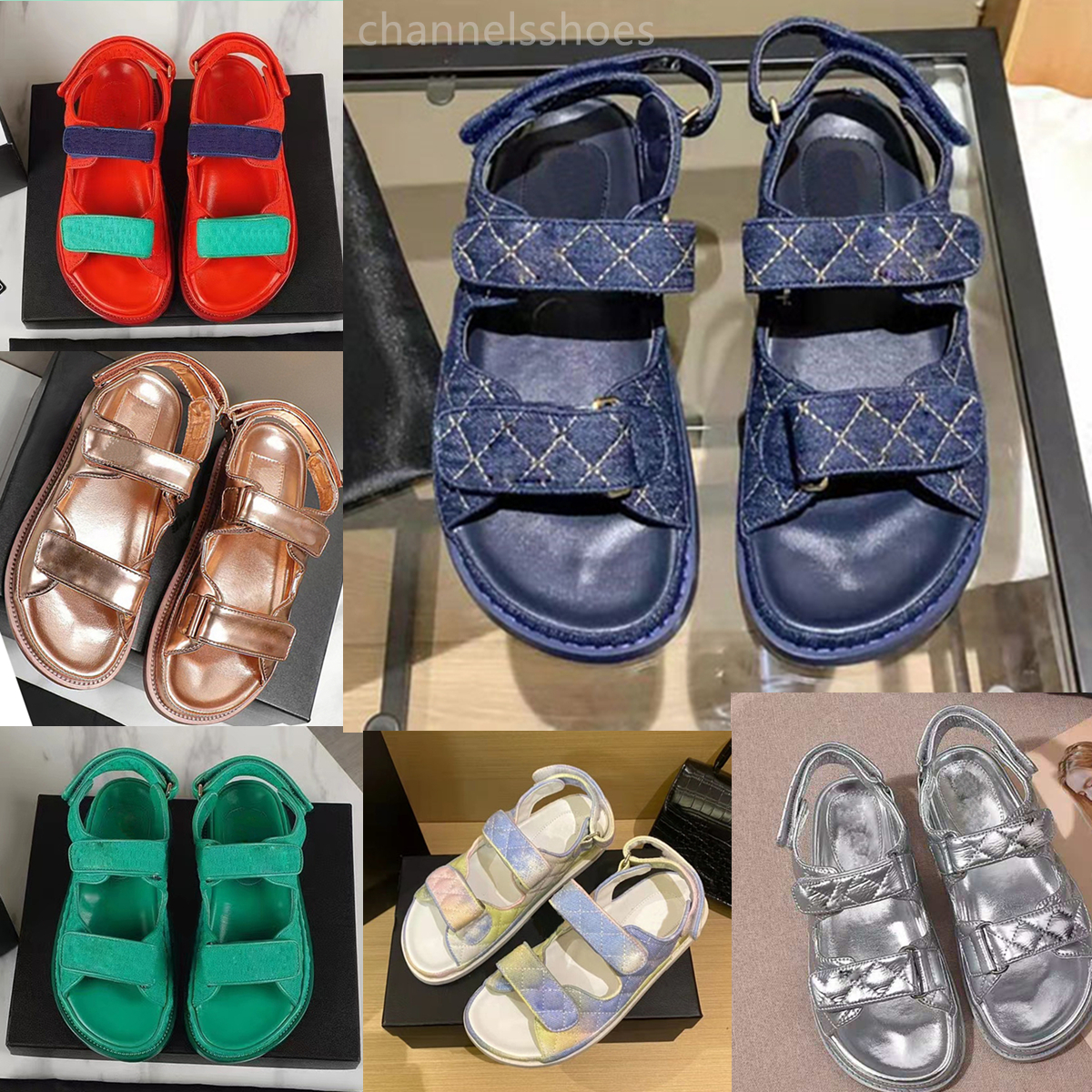 designer sandal slippers summer beach women sandals Outdoor Shoes designer shoes channel sandals casual shoes Plate-forme sandals famous designer women chaussure