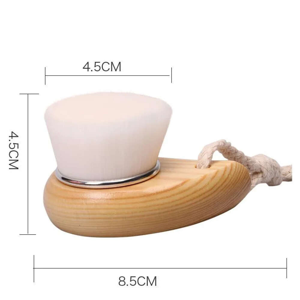Cleansing Brush Handle Manual Wood Facial Soft Face Massager Skin Pore Clean Care Brushes Beauty Cepillo De Limpieza Facial De Madera Manual Con Reini