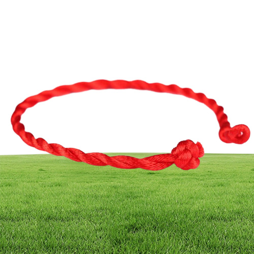 100PCSlot Fashion Red Thread String Bracelet Lucky Red Green Handmade Rope Bracelet for Women Men Jewelry Lover
