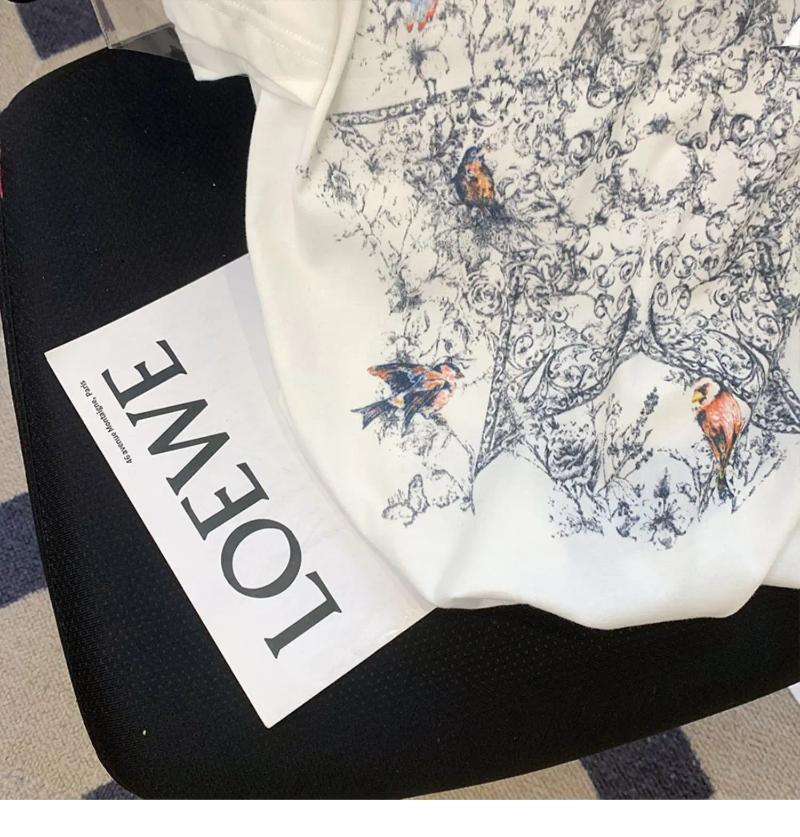 Womens T Shirts Op0952 Fashion Women Tops Tees 2024 Runway Luxury European Design Party Style T-Shirts Clothing