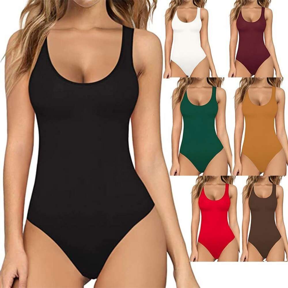 Women's Sexy Sleeveless Hot Selling Summer Slim Fit Tank Top Bodysuit Women