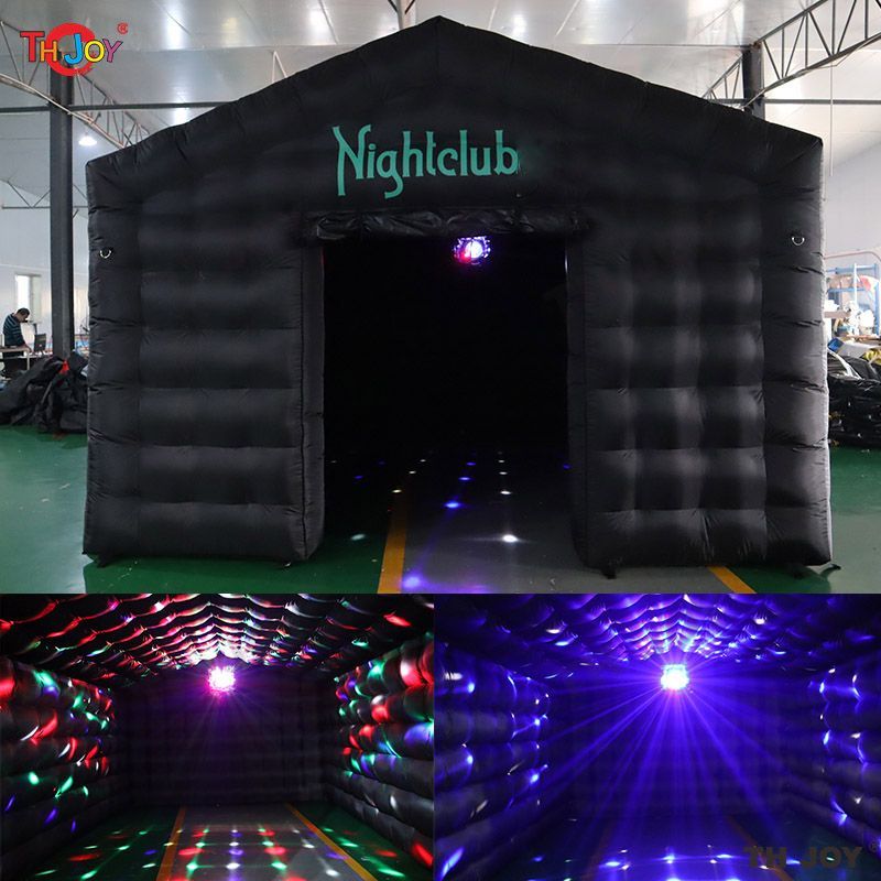 wholesale Outdoor Activities With blower Giant Black Portable Disco Nightclub Mobile Night Club Inflatable Party Tent