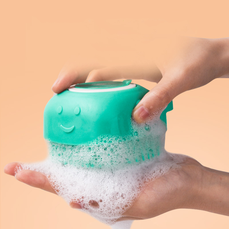 Soft Silicone Dog Bath Scrubber Pet Shampoo Massage Dispenser Shower Grooming Brush For Short Long Haired Dogs And Cats Washing