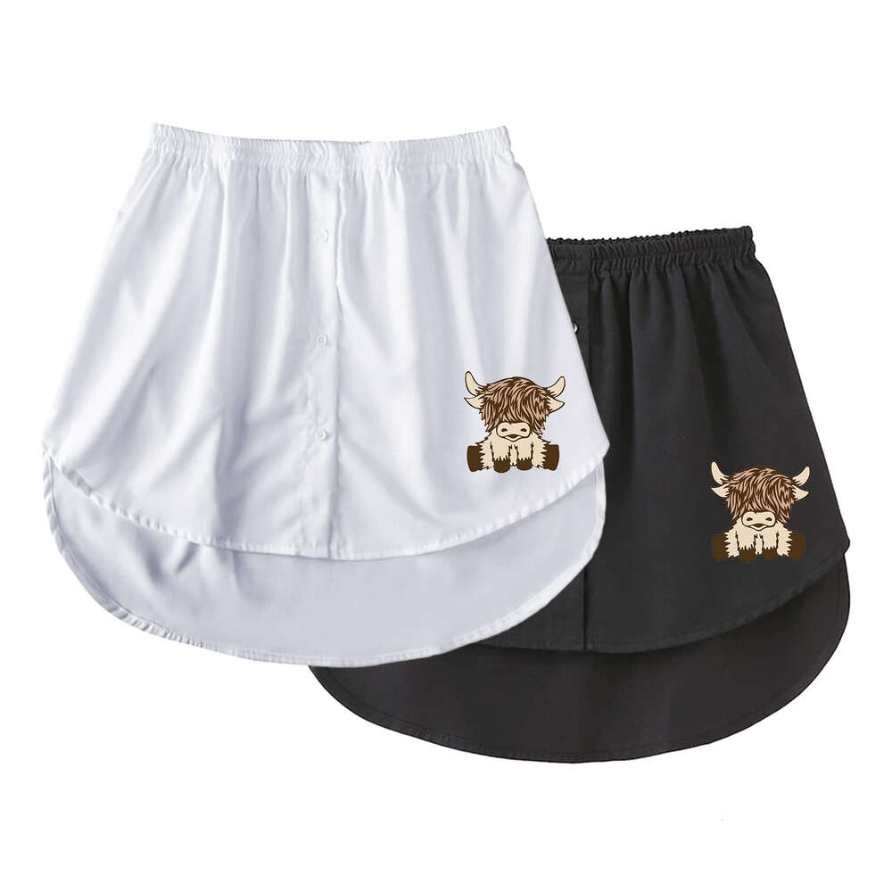 Half-length Short Skirt with Covering and Small Buttocks Curtain for Women's Versatile Decorative Sweaters, Fake Shirt at the Bottom, Anti Glare 