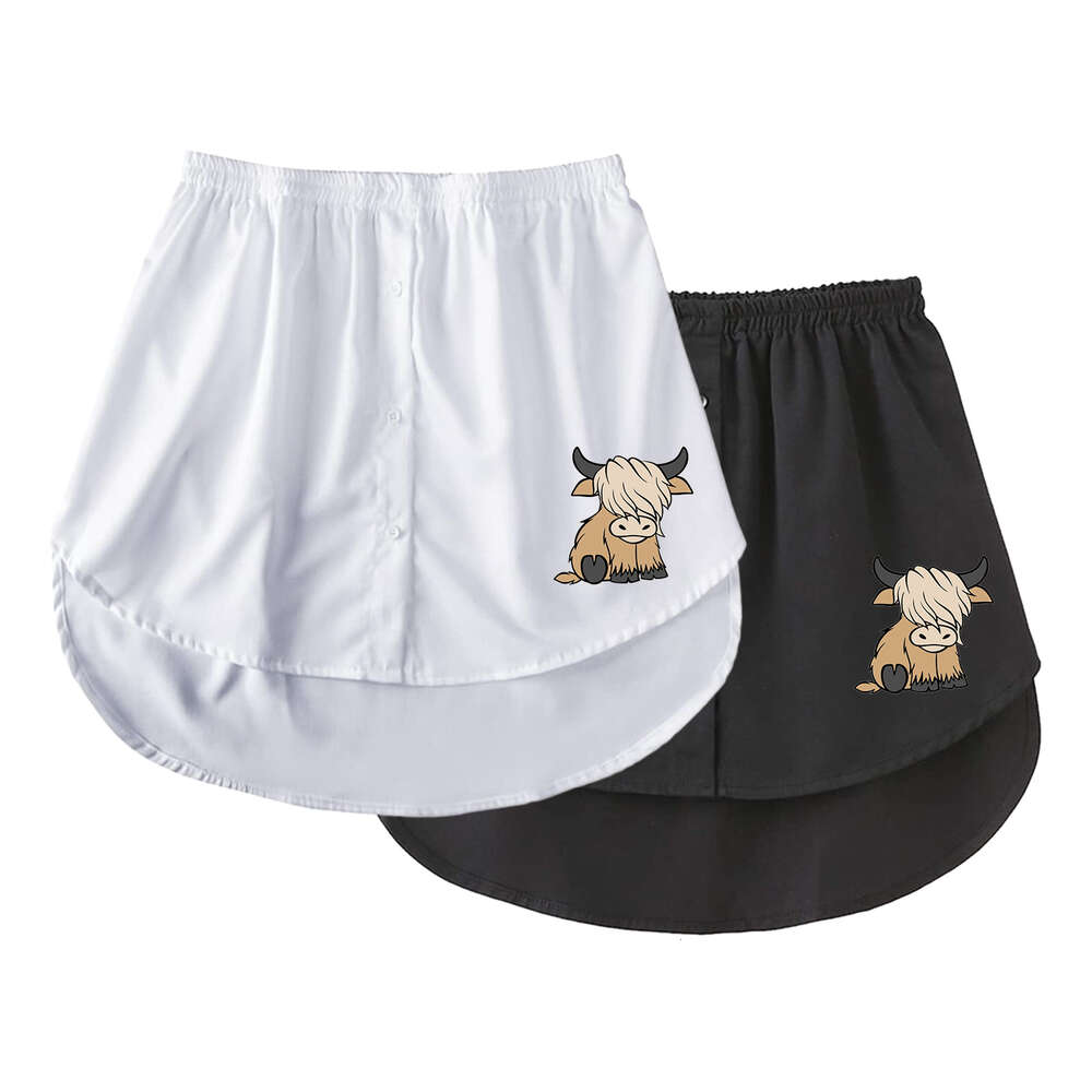 Half-length Short Skirt with Covering and Small Buttocks Curtain for Women's Versatile Decorative Sweaters, Fake Shirt at the Bottom, Anti Glare 